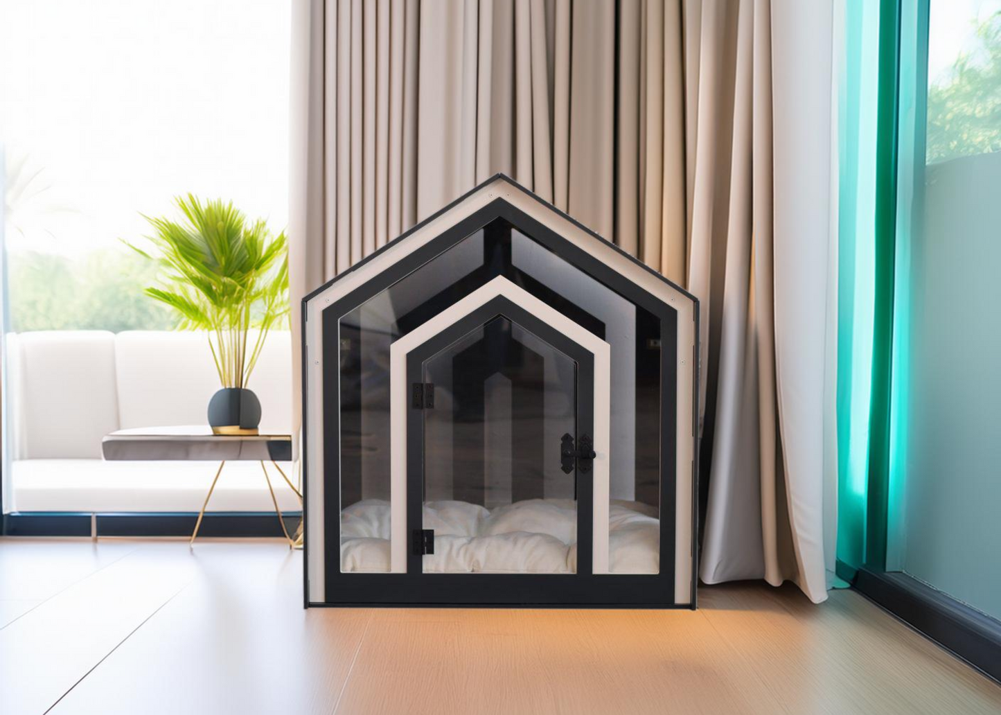 Mid Dark Gray Indoor Dog House