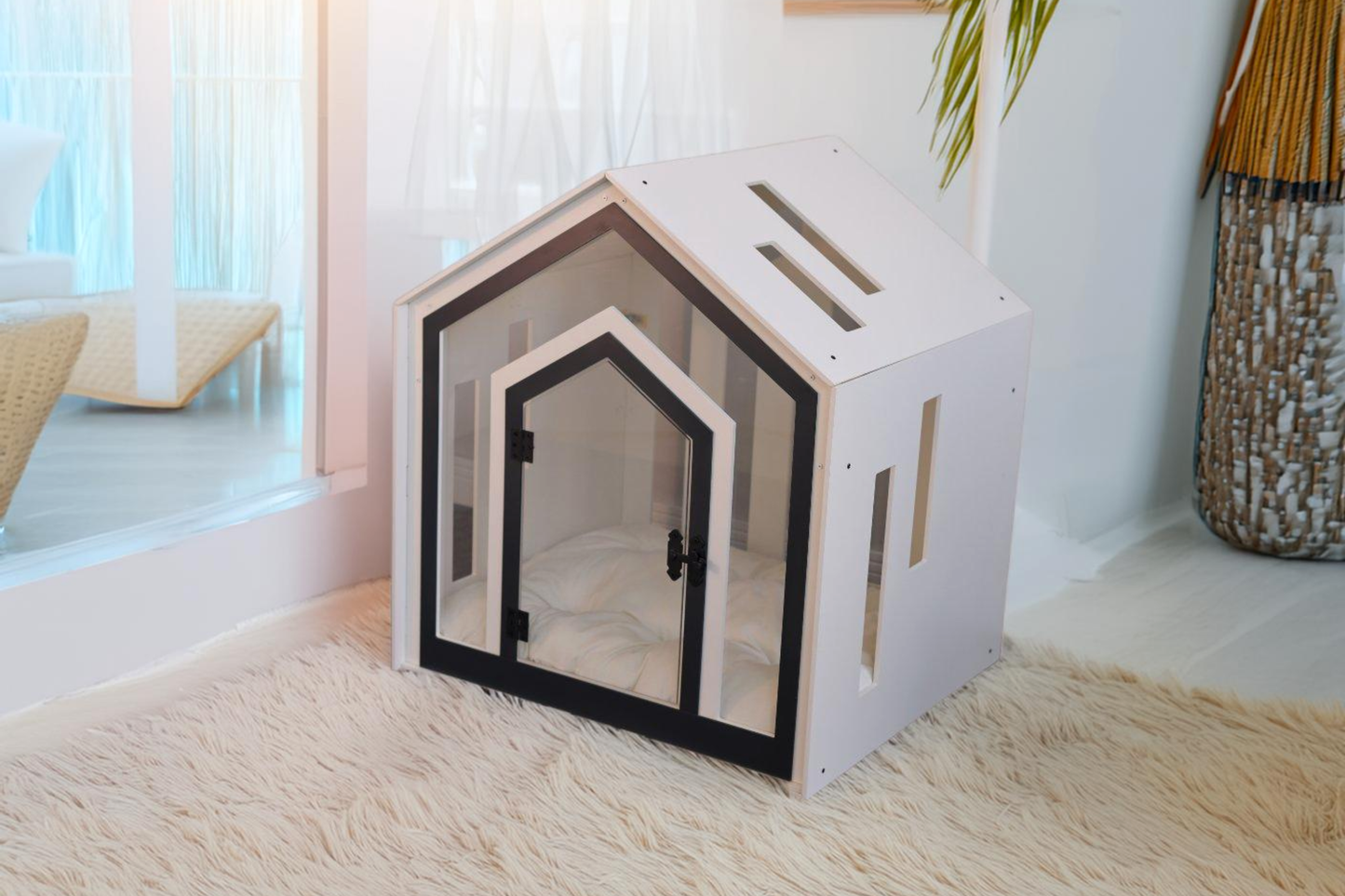 Mid White Indoor Dog House