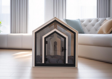 Mid White Indoor Dog House