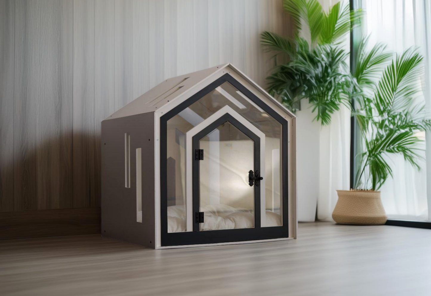 Mid White Indoor Dog House