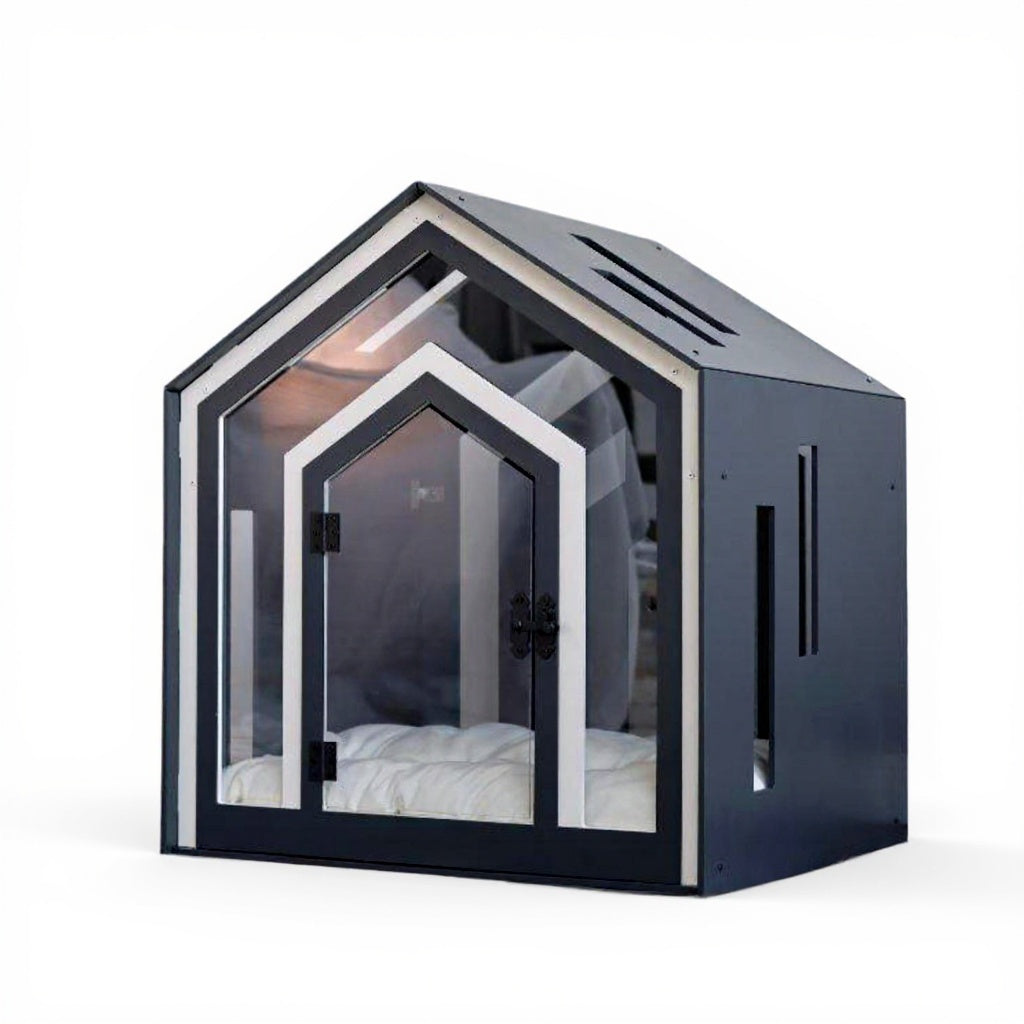Mid Dark Gray Indoor Dog House, large indoor dog house, luxury