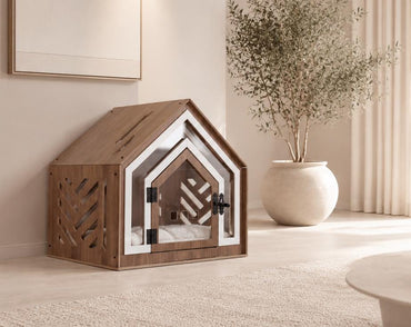 Manor Walnut Dog House - view 2