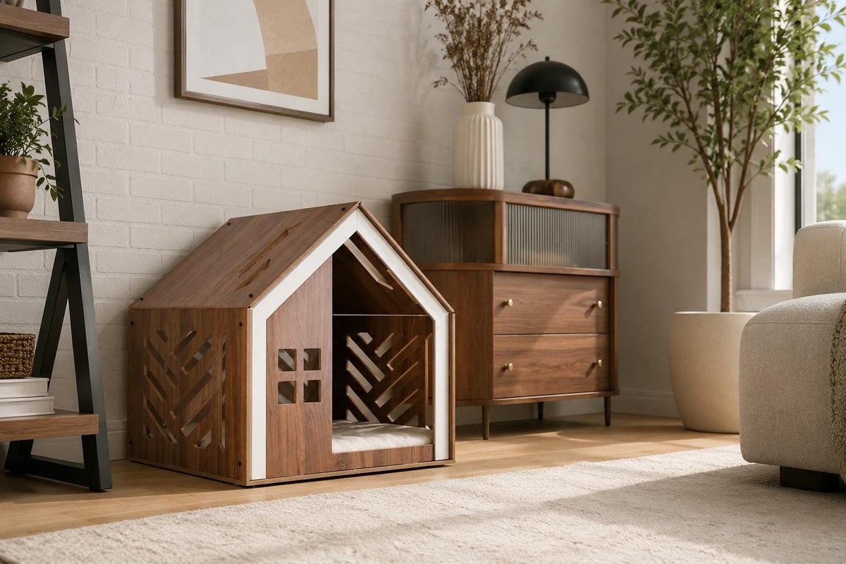 Open Walnut Pet House - view 10