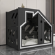 BCL Dark Gray Dog House styled in a living room