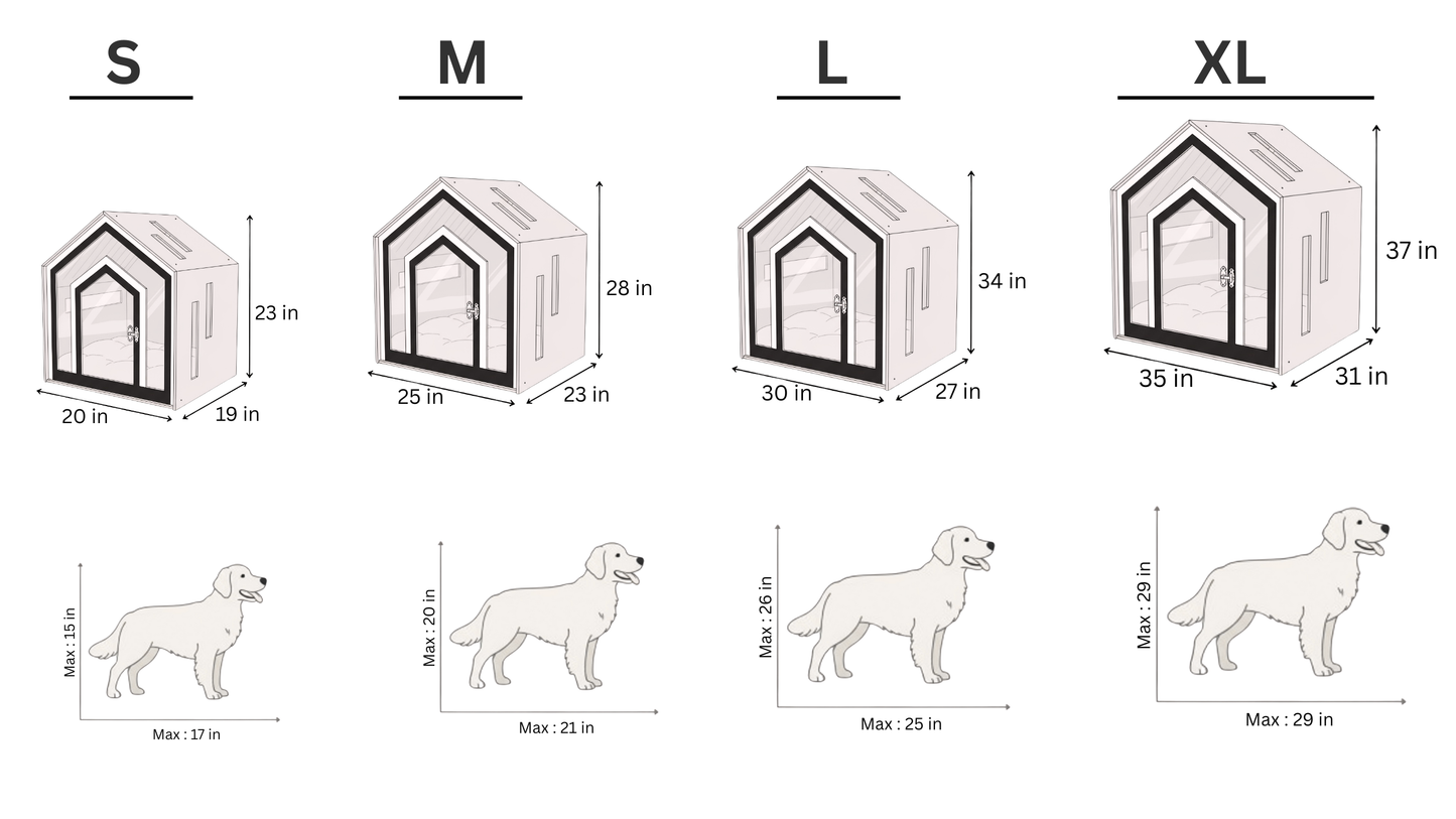 Mid Dark Gray Indoor Dog House