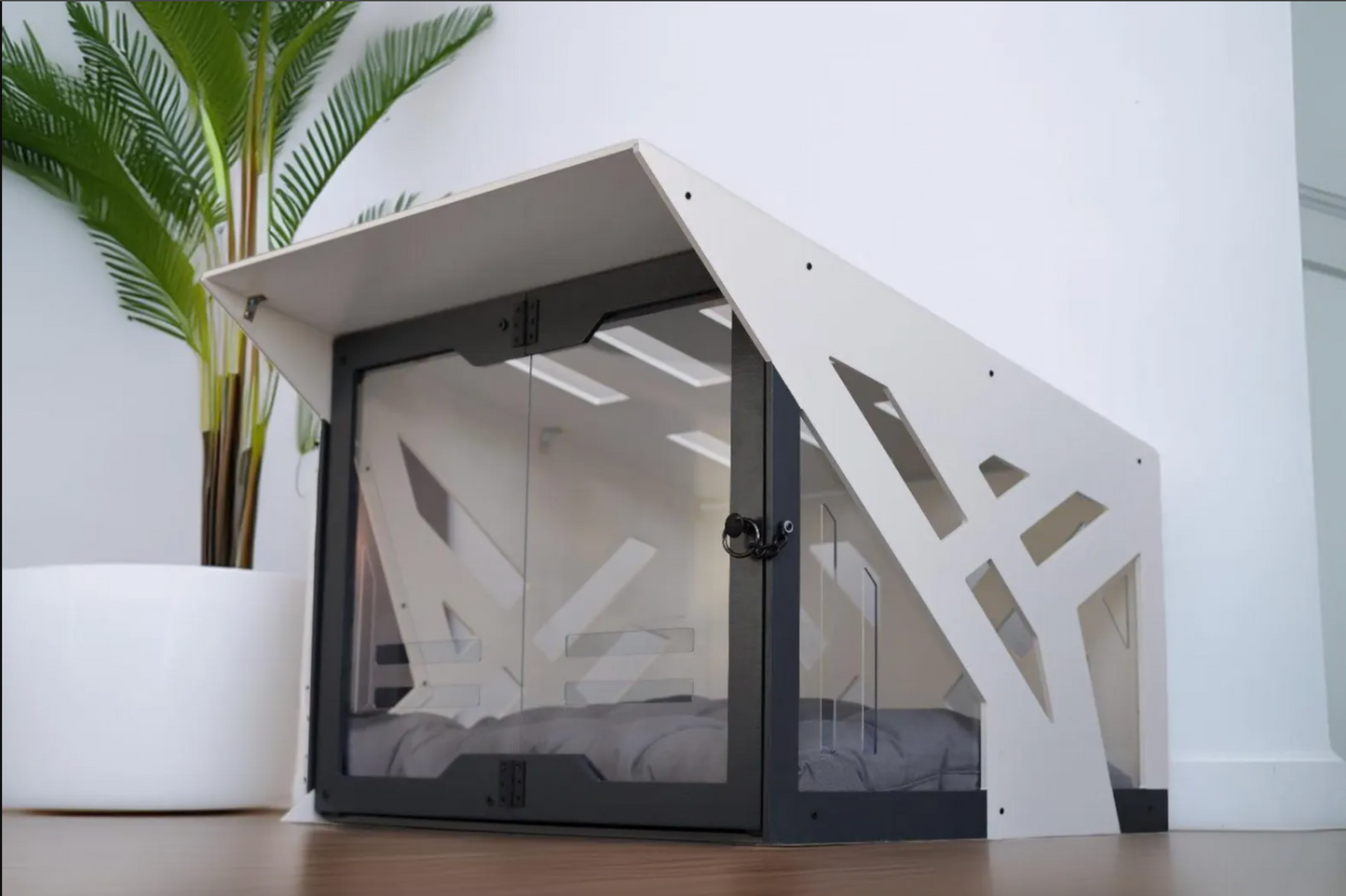 Master B White Dog House