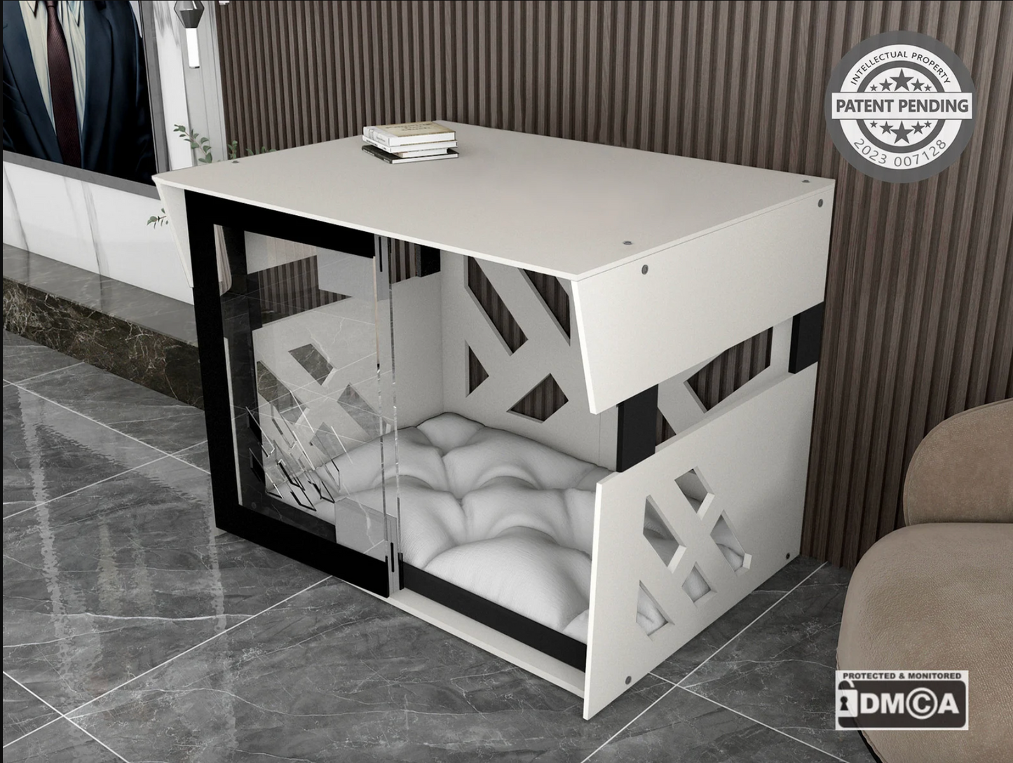 FOD White Indoor Dog Kennel