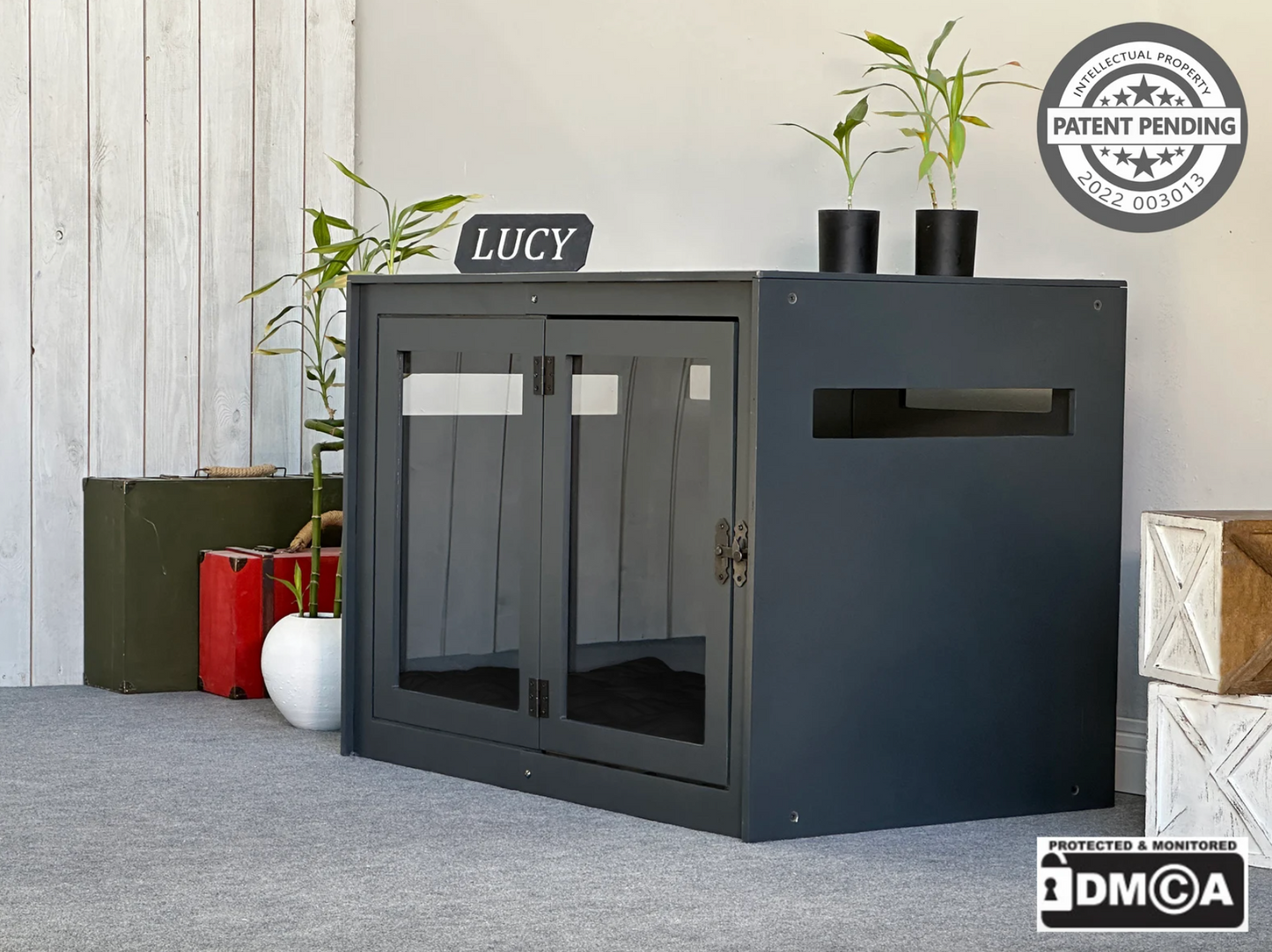 COCY Dark Gray Dog Crate