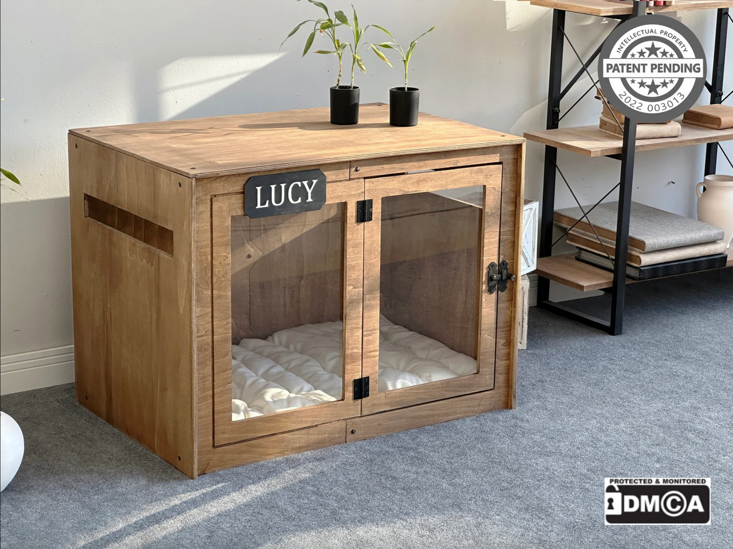 COCY Walnut Dog Crate