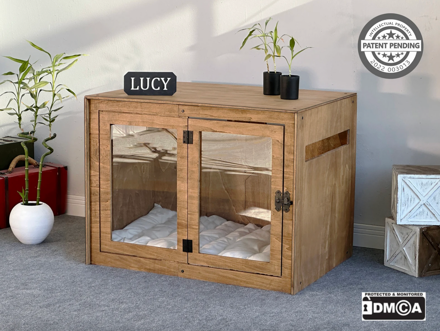 COCY Walnut Dog Crate