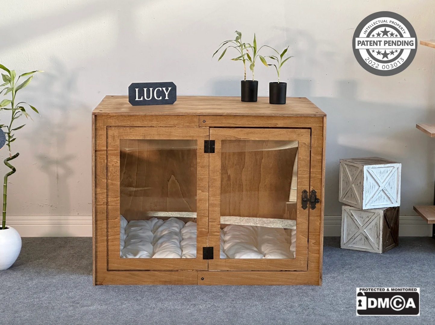 COCY Walnut Dog Crate