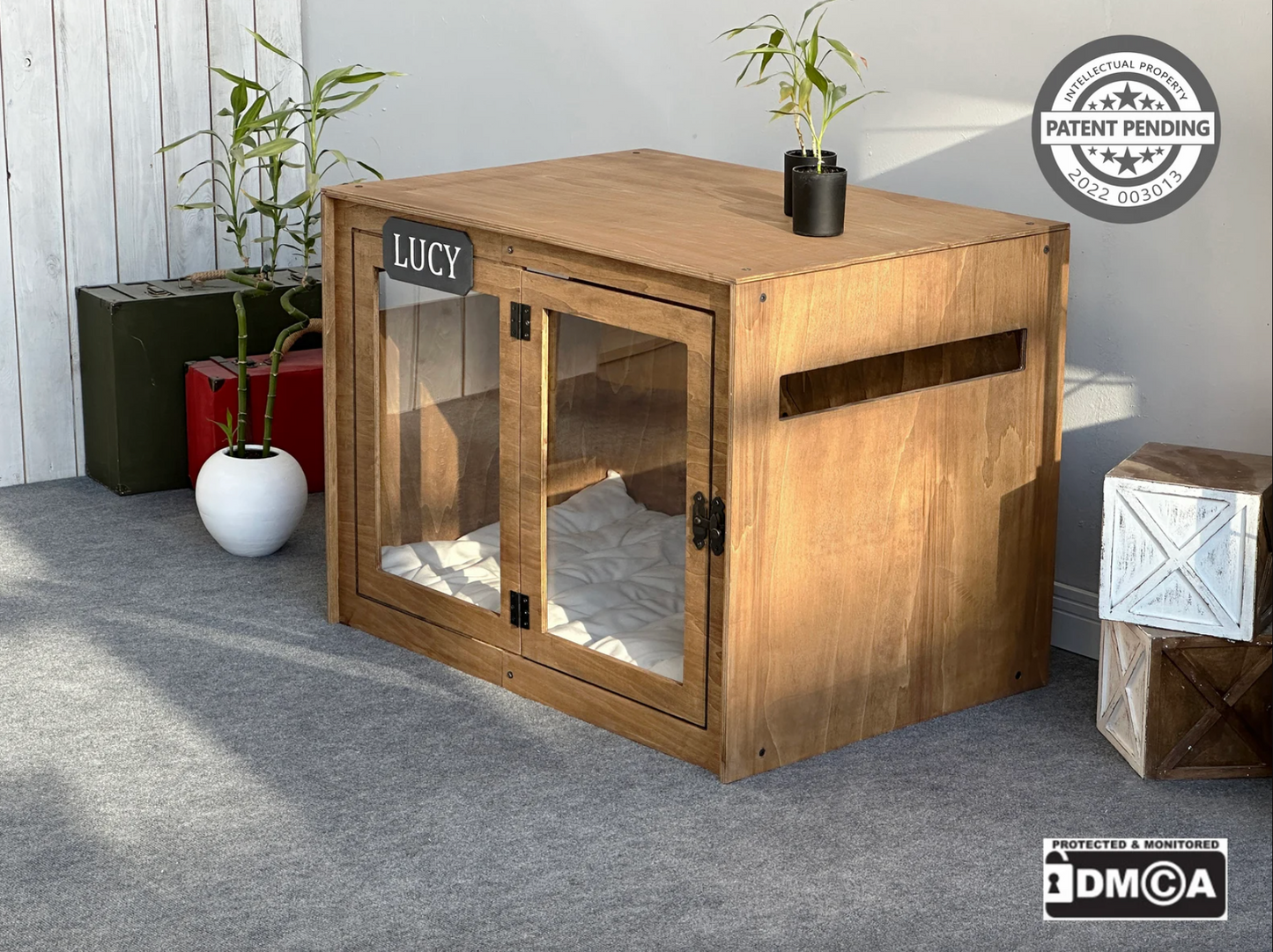 COCY Walnut Dog Crate