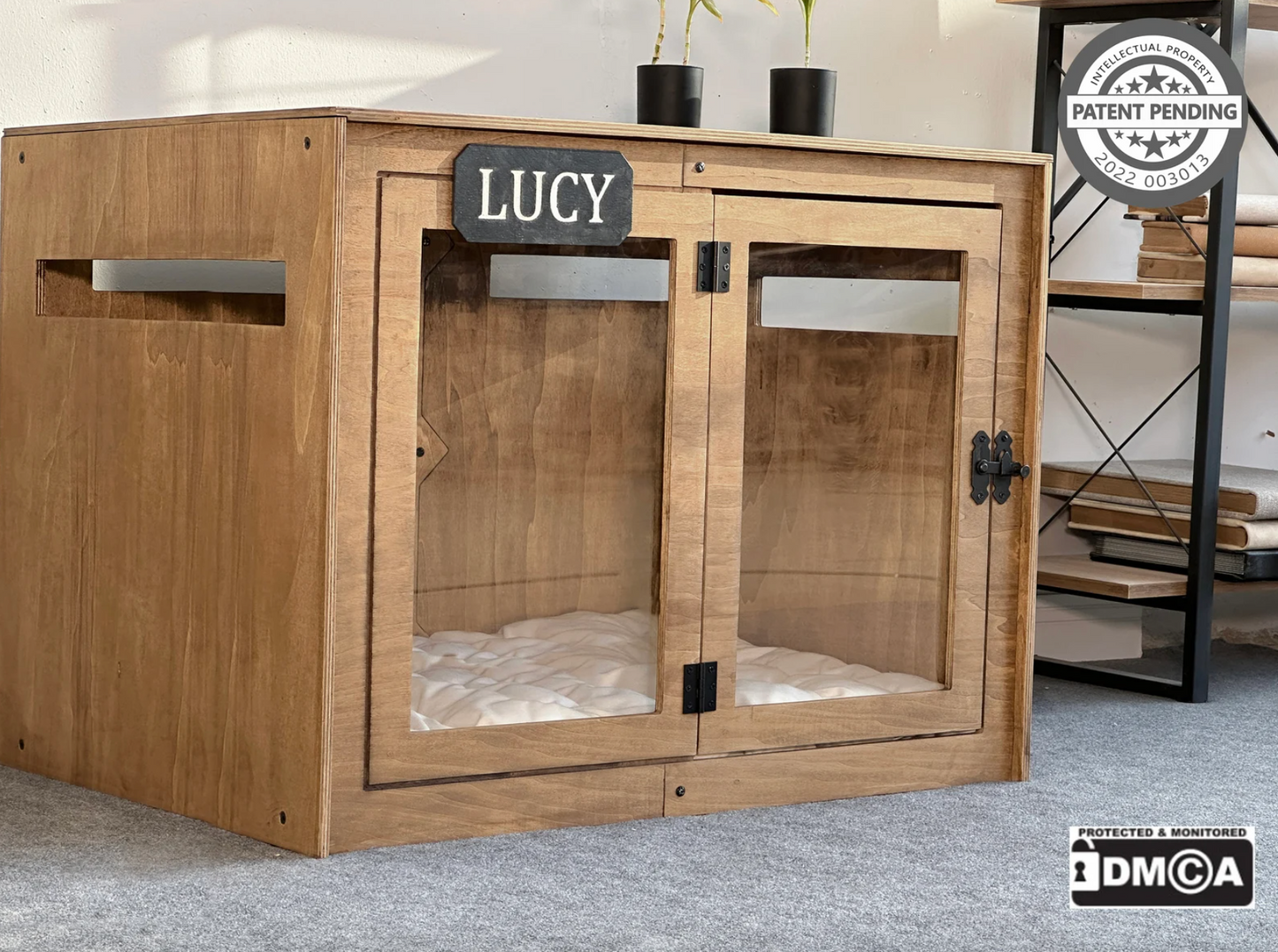 COCY Walnut Dog Crate