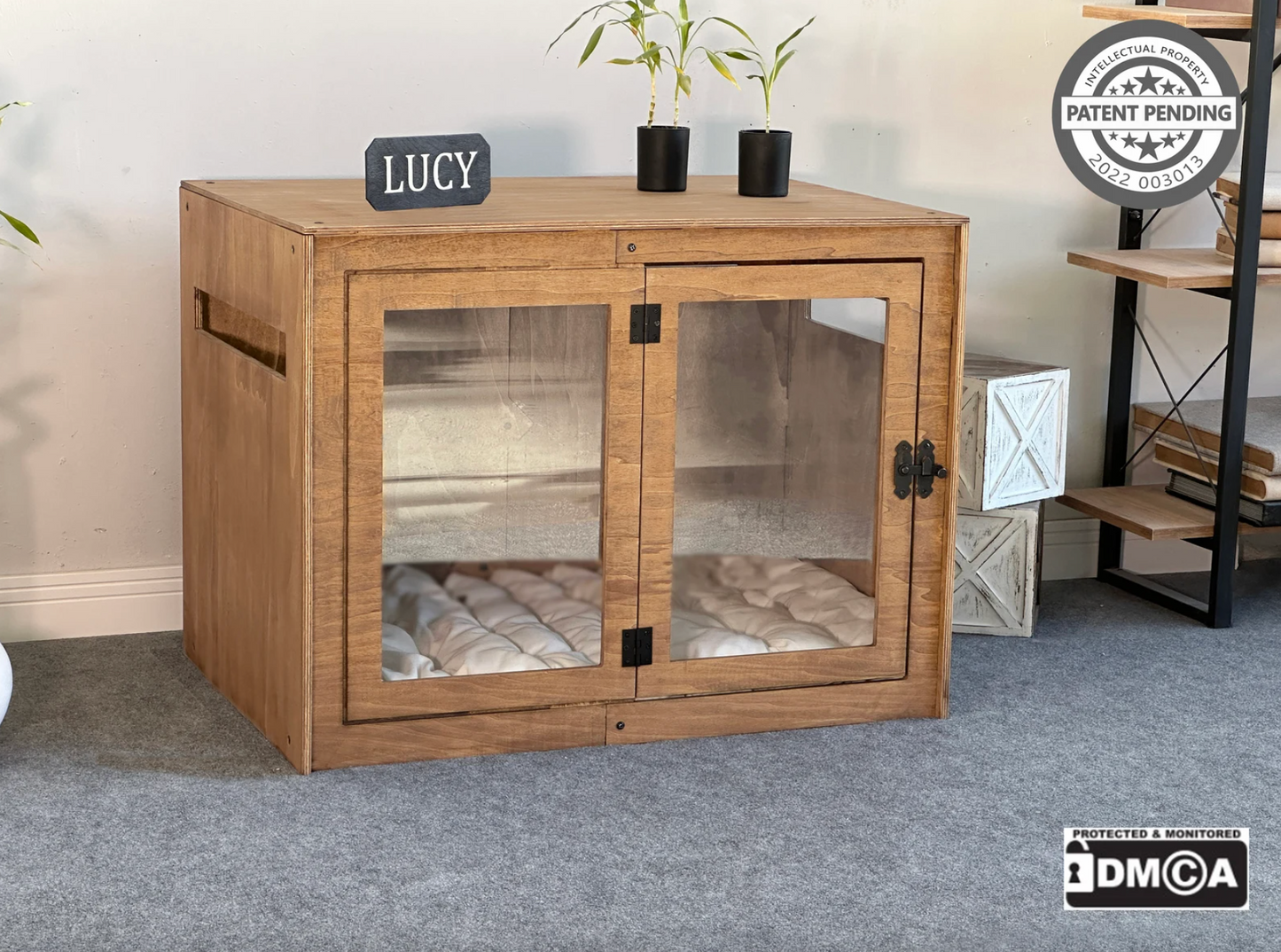 COCY Walnut Dog Crate