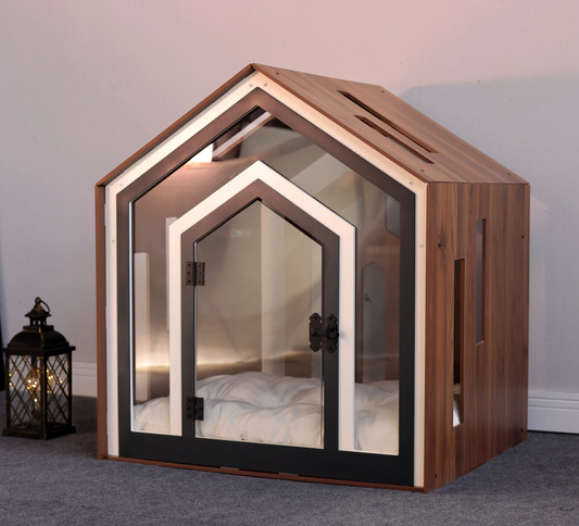 Mid Walnut Indoor Dog House