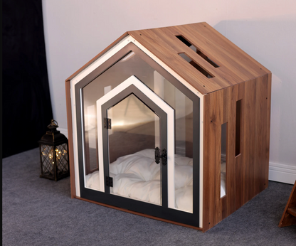 Mid Walnut Indoor Dog House