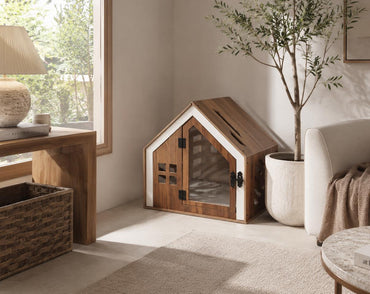 Gable Walnut Dog Crate Furniture - view 2