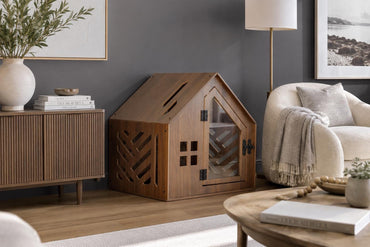 Classic Walnut Dog House - view 2