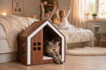 Open Walnut Pet House - view 2