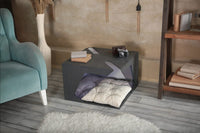 Modern Doorless Dog House in a living room